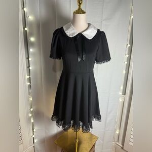 The Grave Girls Chic Black and White Mini Dress